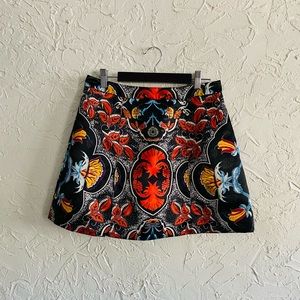 Alice & Olivia NWT mini print flare skirt sz M